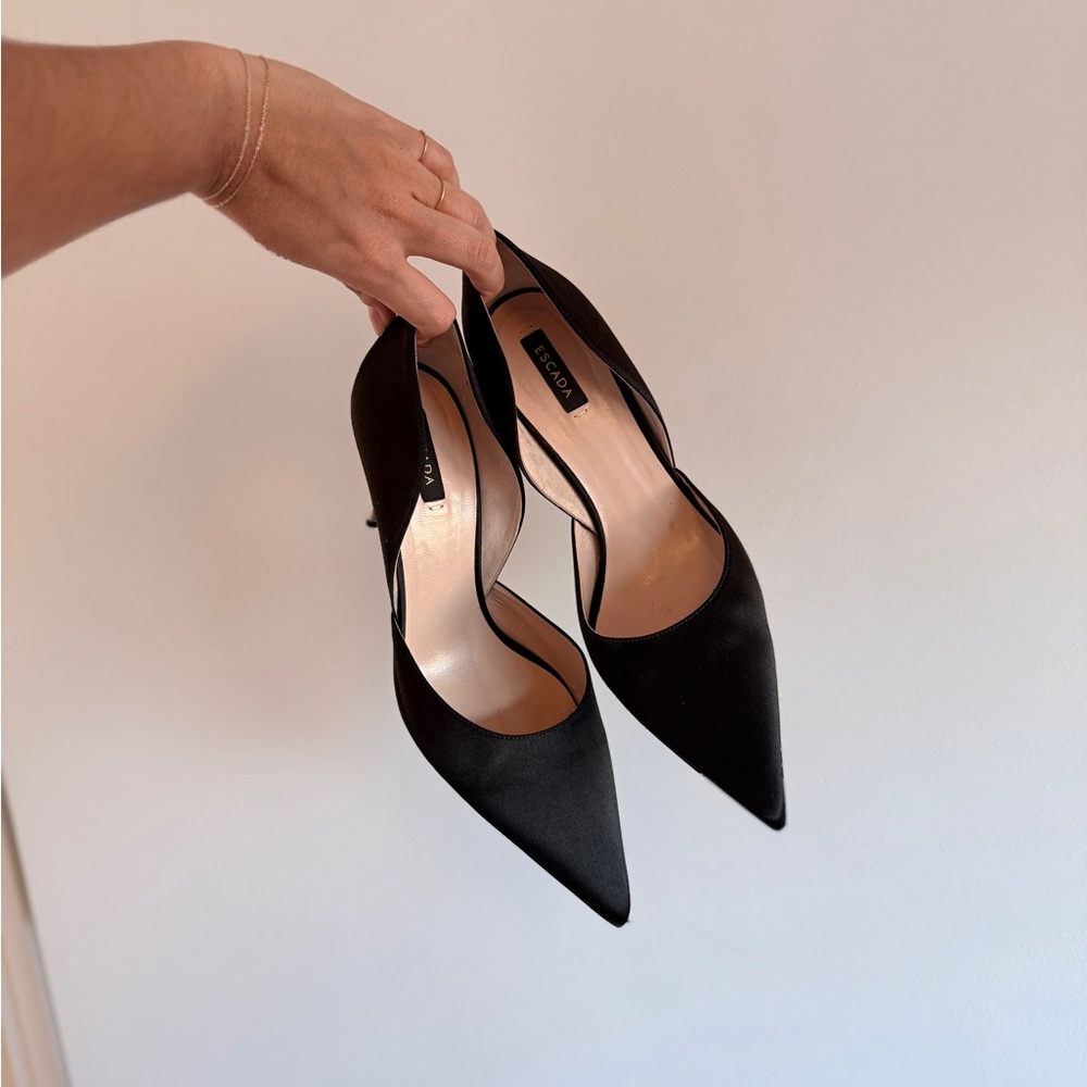 Elegant Black Heels by Escada